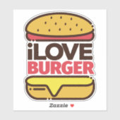 Burger Lover Aufkleber (Blatt)