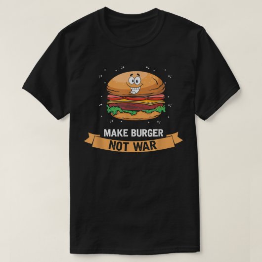 Burger Lover, Fast Food Cheeseburger Hamburger Bar T-Shirt (Design vorne)