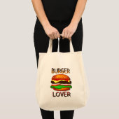 Burger Lover Hamburger Grocery Tote Bag Tragetasche (Vorderseite (Produkt))
