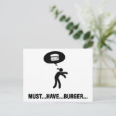 Burger Lover Postkarte (Stehend Vorderseite)
