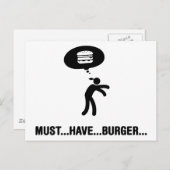Burger Lover Postkarte (Vorne/Hinten)