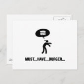 Burger Lover Postkarte (Vorne/Hinten)