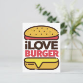 Burger Lover Postkarte (Stehend Vorderseite)