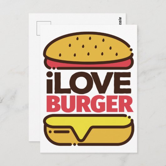 Burger Lover Postkarte (Vorne/Hinten)