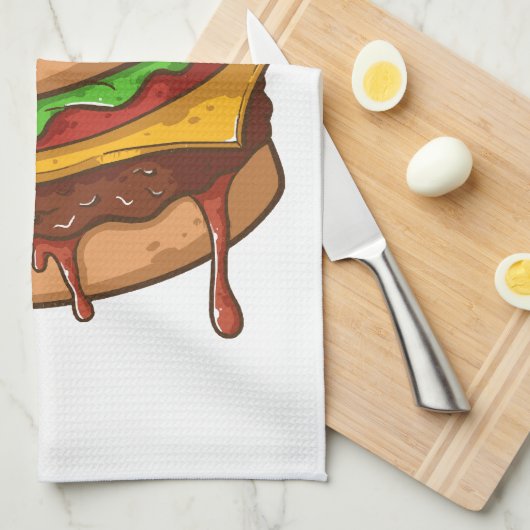 Burger Lovers Geschirrtuch (Viertel Falte)