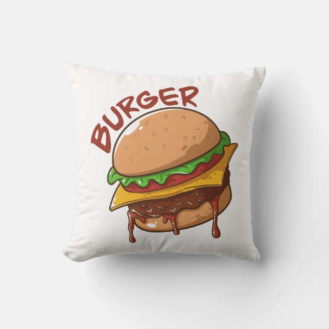 Burger Lovers Kissen (Vorderseite)