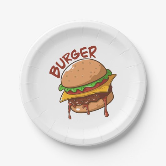 Burger Lovers Pappteller (Vorderseite)