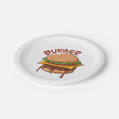 Burger Lovers Pappteller (Schrägansicht)