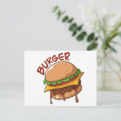 Burger Lovers Postkarte (Stehend Vorderseite)