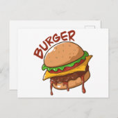 Burger Lovers Postkarte (Vorne/Hinten)