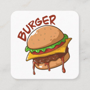 Burger Lovers Quadratische Visitenkarte