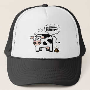 Burger?! Lustiger Kuh-Hut Truckerkappe