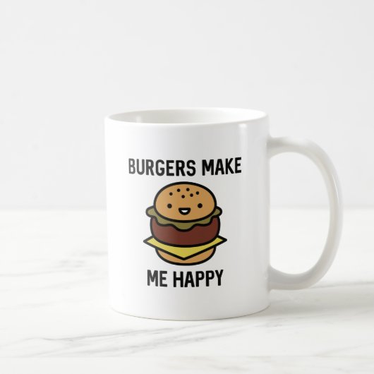Burger machen mich glücklich kaffeetasse (Rechts)
