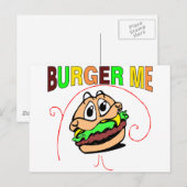 Burger Me Postkarte (Vorne/Hinten)