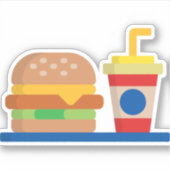 Burger Meal Aufkleber (Vorderseite)