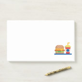 Burger Meal Post-it Klebezettel (Auf Schreibtisch)