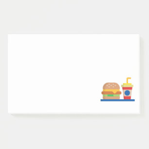 Burger Meal Post-it Klebezettel
