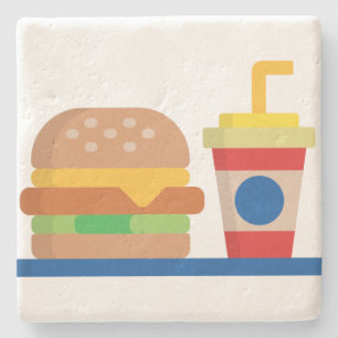 Burger Meal Steinuntersetzer