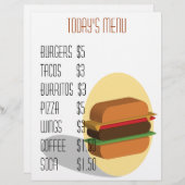 Burger-Menü (Vorne/Hinten)