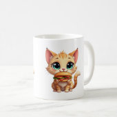 Burger Meows & Cuddles Kaffeetasse (VorderseiteRechts)