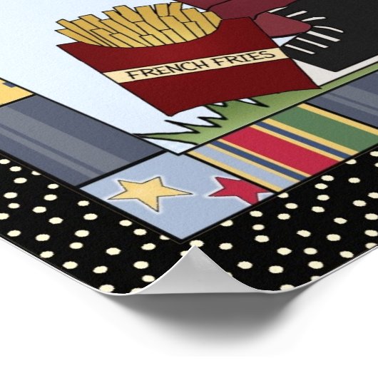 Burger-Monster-Poster Poster (Ecke)