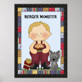 Burger-Monster-Poster Poster (Vorne)