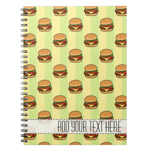 Burger-Muster-Notebook Notizblock (Vorderseite)