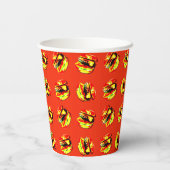 Burger Muster Papier Cup Pappbecher (Rückseite)