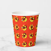 Burger Muster Papier Cup Pappbecher (Vorderseite)