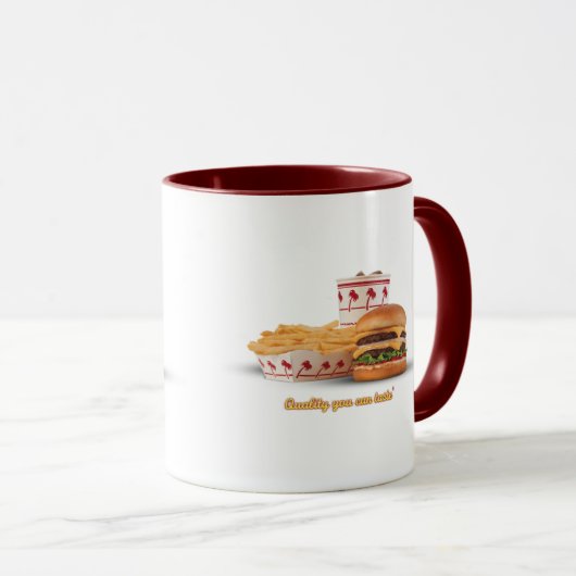 Burger-n-Fischrogen Tasse (VorderseiteRechts)