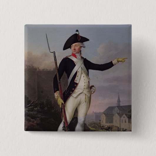 Bürger Nau-Deville in der Nationalgarde-Uniform Button (Vorderseite)