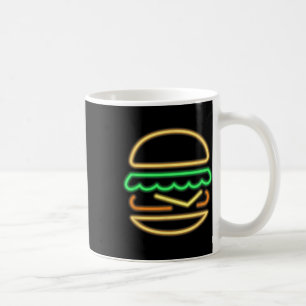 Burger Neon - Stil eines Clic 80er Retro Neon-Zeic Kaffeetasse
