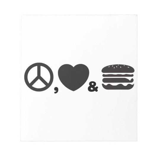 Burger Notizblock (Vorderseite)