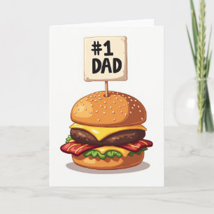 Burger Nummer Eins Papa Vater Karte