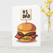 Burger Nummer Eins Papa Vater Karte (Gelbe Blume)