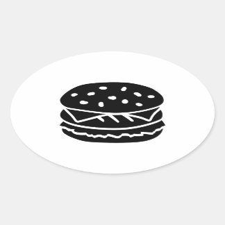 Burger Ovaler Aufkleber
