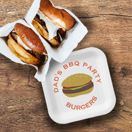 Burger Party Backyard GRILLEN Teller für benutzerd