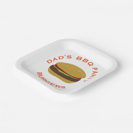 Burger Party Backyard GRILLEN Teller für benutzerd (Gewinkelt)