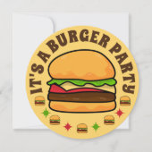 Burger Party Einladung zum Geburtstag (Vorderseite)