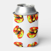 Burger Pattern Dosenkühler (Kanne Vorderseite)