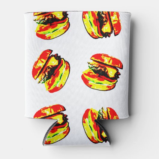 Burger Pattern Dosenkühler (Vorderseite)