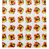Burger Pattern Duschvorhang (Vorderseite)
