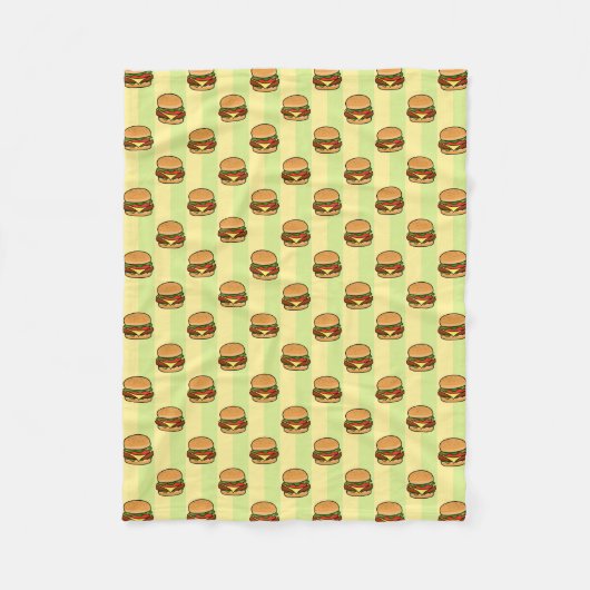 Burger Pattern Fleecedecke (Vorderseite)