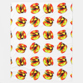 Burger Pattern Fleecedecke (Vorderseite)