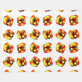 Burger Pattern Fleecedecke (Vorderseite (Horizontal))