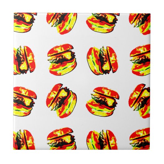 Burger Pattern Fliese (Vorderseite)