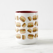 Burger Pattern Fun Feinschmecker Tasse (Zentrum)