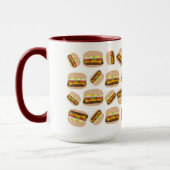 Burger Pattern Fun Feinschmecker Tasse (Links)