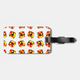 Burger Pattern Gepäckanhänger