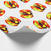 Burger Pattern Geschenkpapier (Ecke)